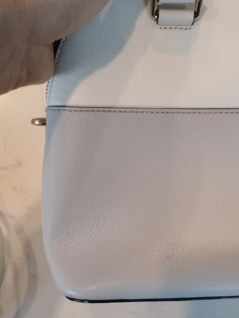 kate spade White Dome Satchel with Detachable Strap